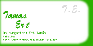 tamas ert business card